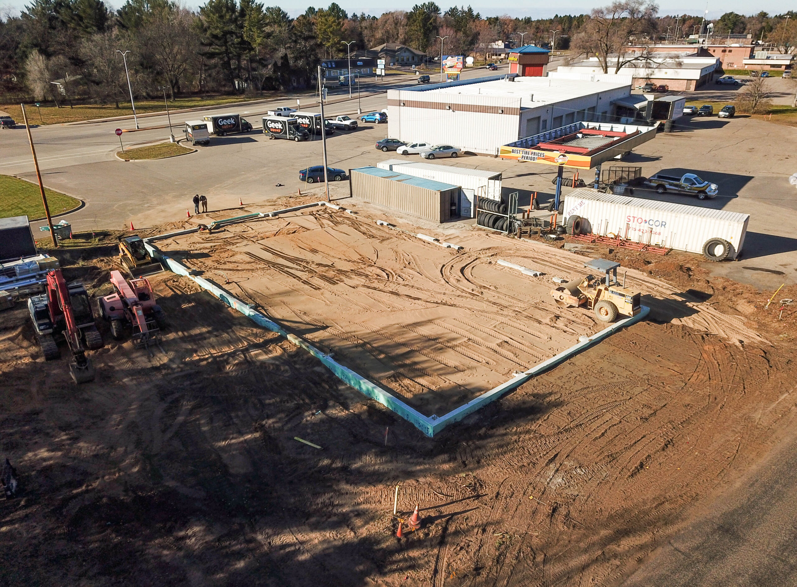Schierl Tire Tenant Building and Tire Storage